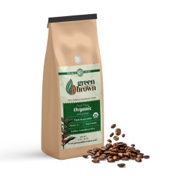 Organic Medium Roast Coffee 16 oz (454g) Whole Bean Colombian Coffee Green & Brown