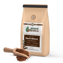 Dark Roast Coffee 80 oz (5lbs) Ground Colombian Coffee Green & Brown