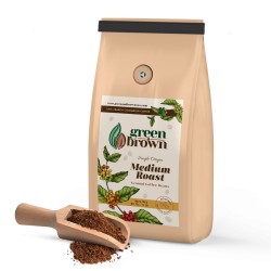 Medium Roast Coffee 80 oz (5lbs) Ground Colombian Coffee Green & Brown