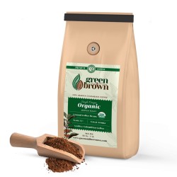 Organic Medium Roast Coffee 80 oz (5lbs) Ground Colombian Coffee Green & Brown