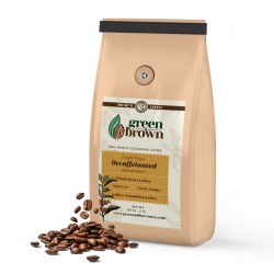 Decaffeinated Medium Roast Coffee 80 oz (5lbs) Whole Bean Colombian Coffee Green & Brown