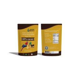 Dark Chocolate With Pineapple 60% Cacao Sugar Free 4 Oz (114g) Green & Brown