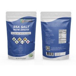 Sea Salt With Spices 75% Sea Salt 25% Spices 8.8 Oz (250g) Green & Brown
