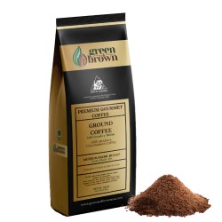 Premium Gourmet Colombian Coffee Ground Medium Dark Roast 12 Oz (340g) Green & Brown