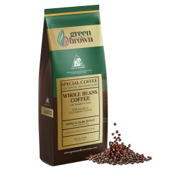Special Colombian Coffee Whole Beans Medium Dark Roast 17.6 oz (500g) Green & Brown